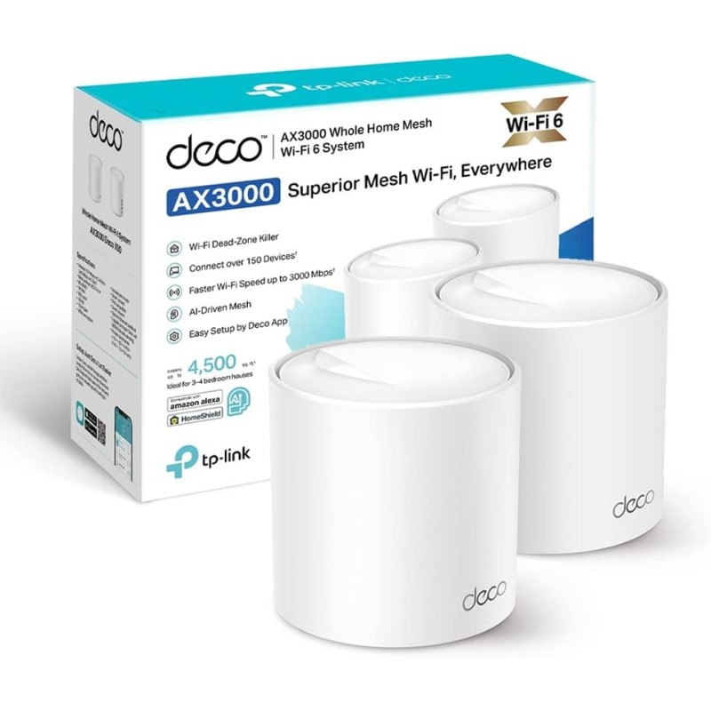 Sistema Wi-Fi Mesh Inteligente de Doble Banda AX3000 TP-Link Deco X50 2 Pack