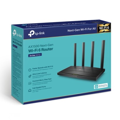 Router TP-Link AX1500 Wi-Fi 6 Archer AX12