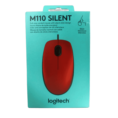 Mouse Logitech M110 Silent Rojo 910-006755