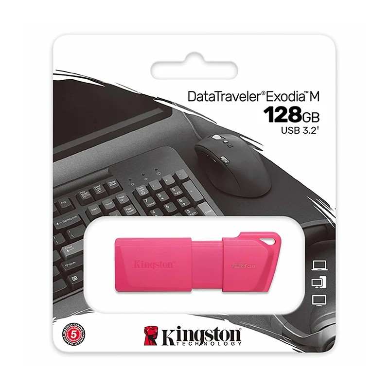 Memoria USB Kingston 128 GB DataTraveler Exodia Rosada KC-U2L128-7LN