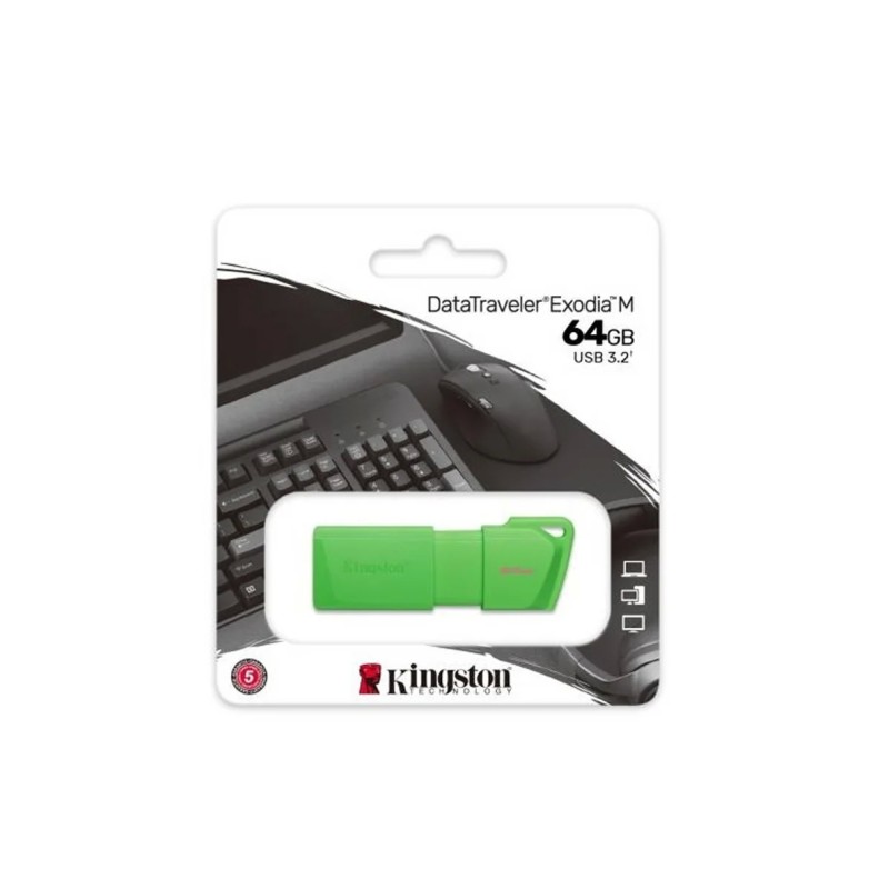 Memoria USB Kingston 64GB DataTraveler Exodia Verde KC-U2L64-7LG