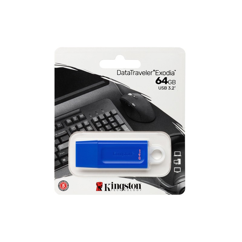 Memoria USB Kingston DataTraveler 64 GB USB 3.0 Azul KC-U2G64-7GB