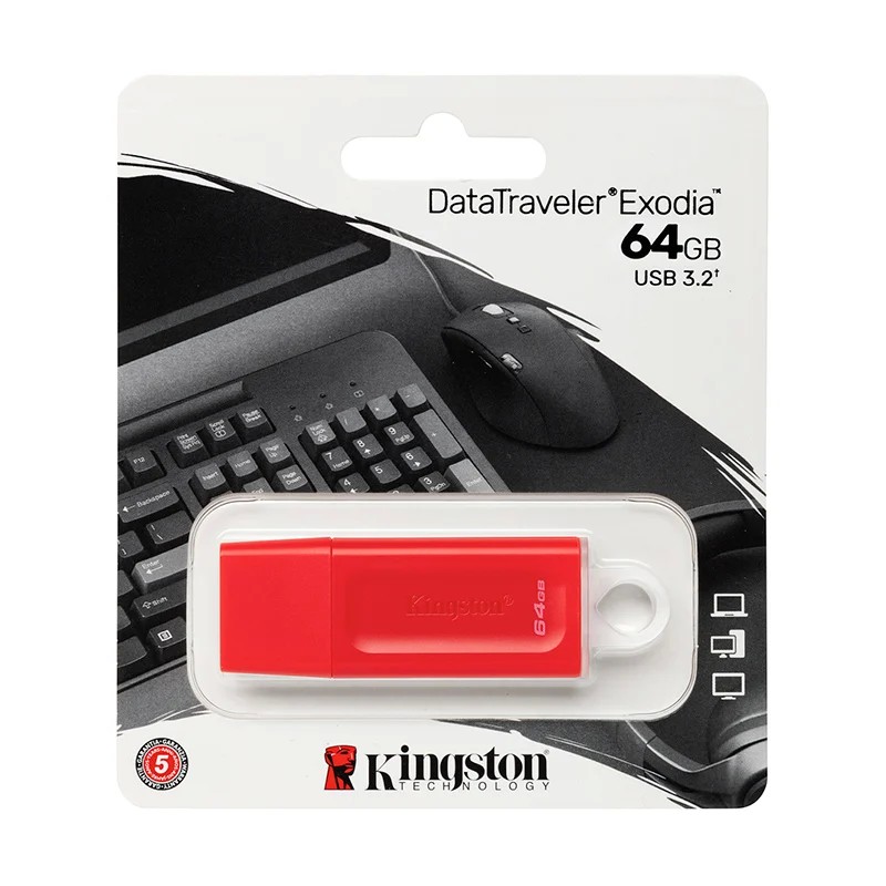 Memoria USB Kingston DataTraveler 64 GB USB 3.0 Rojo KC-U2G64-7GR