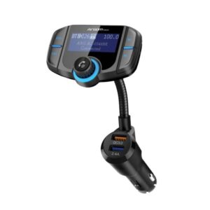 SOPORTE DE CELULAR ARGOM PARA AUTO BT MANOS LIBRES KIT T4 CON PANTALLA Y CARGA RAPIDA ARG-AC-0348BK