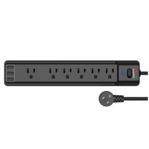 REGLETA PROTECTOR DE PICOS SMARTBITT SUPRESSOR 6 AC 3USB SBSS-B6-3U