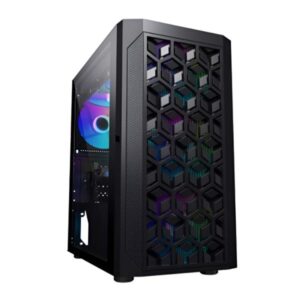 CASE GAMING EAGLE WARRIOR CG06AKRA001C MICRO ATX  FRONTAL CON ABS + MESH HINGE NO SCREWS MAGNETIC TEMPERED GLASS WINDOW KE31240011