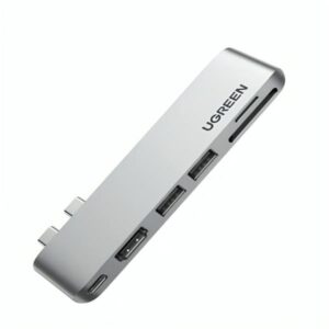 HUB UGREEN CM380 MULTIFUNCIONAL USB-C 2 PUERTOS USB 3.0 1 PUERTO HDMI RTO PARA TARJETAS SD/TF 80856