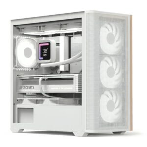 CASE RGB AEROCOOL D301A TORRE PEQUEÑA MALLA 1 ABANICO TRASERO Y 3 ABANICOS FRONTALES D301A-G-WT-V2