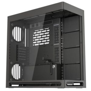 CASE HAVN HS 420 TORRE MEDIA PANEL FRONTAL DE VIDRIO ESTRUCTURA HIBRIDA 1 PUERTO USB-C Y 2 PUERTOS USB-A HVN-CA-HS420-06