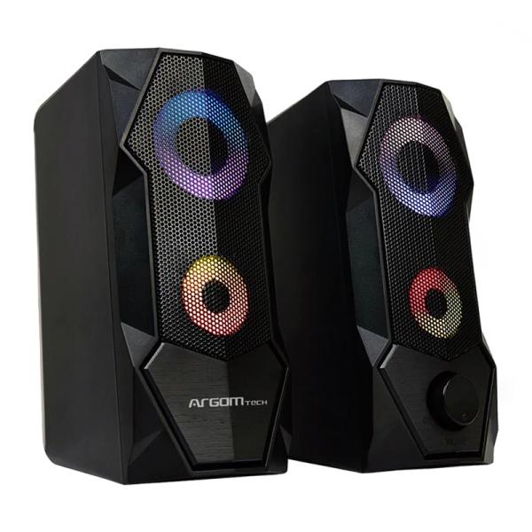 PARLANTE ARGOM COMBAT GAMING S68 2.0CH ARG-SP-1068BK NEGRO