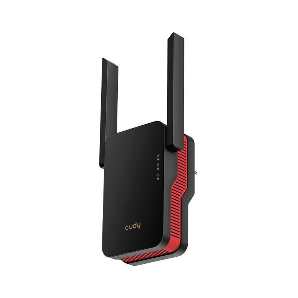 AMPLIFICADOR DE SEÑAL  CUDY  RE3000 1.0  EXTENSOR DE RANGO WIFI 6 MESH  AX3000 GIGABIT NEGRO