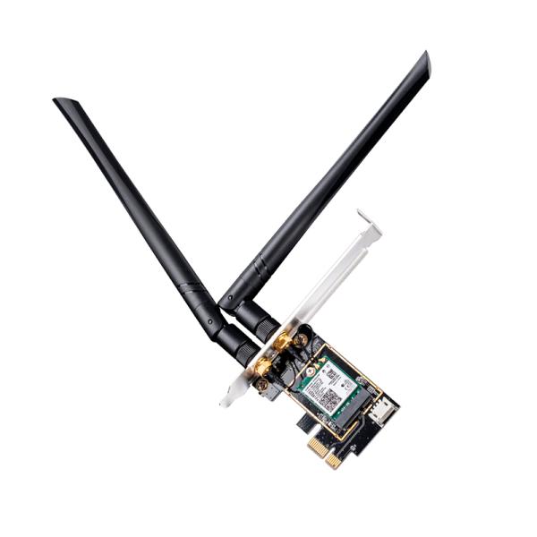 TARJETA DE RED CUDY WE3000 2.0 WIFI6E.3 AX3000 TRIBANDA PCIE USB ROJO ROJO