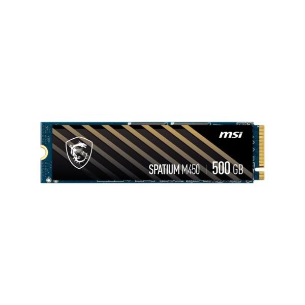 HD INTERNO SOLIDO 500GB MSI SPATIUM M450 M.2 2280 PCIE GEN4 X4 NVME 3600MB/S / 2300MB/S S78-440K220-P83