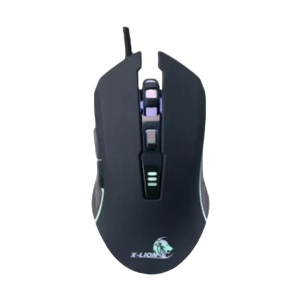 MOUSE GAMING X-LION MS-170 ALÁMBRICO USB 2400 DPI NEGRO