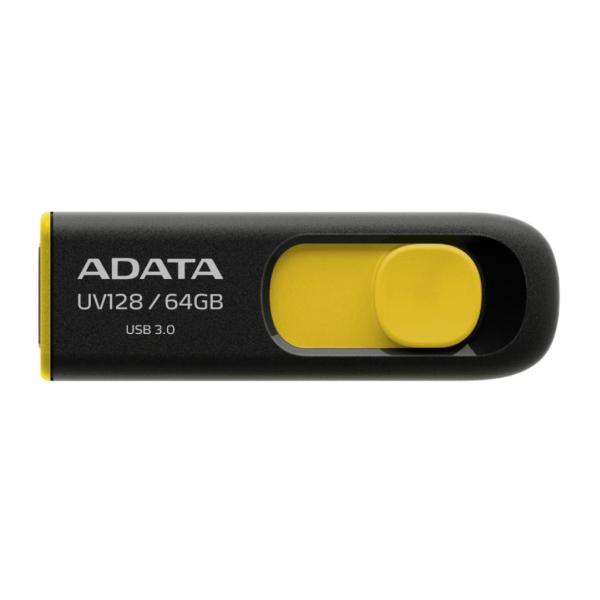 MEMORIA USB 64GB ADATA AUV128 USB-A 3.1 AUV128-64G-RBY NEGRO / AMARILLO